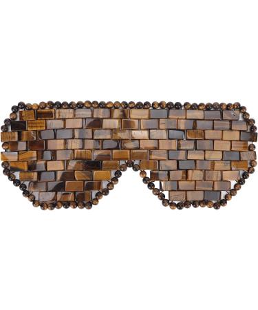 Natural Jadestein Eye Cushion - Anti-Wrinkle Sleep Aid & Fatigue Relief - 100% Natural Yellow Tiger Eye Stone for Face Contouring & Better Absorption - Buy Online on GoSupps.com