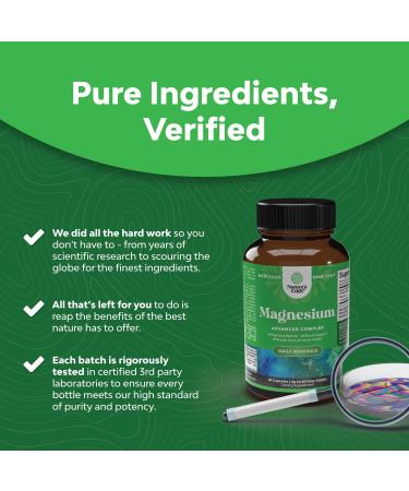 High Absorption Magnesium Complex Supplement - Pure Magnesium Citrate 500mg with Oxide for Sleep, Digestion & Mood Support - 500mg Capsules - Buy Online on GoSupps.com