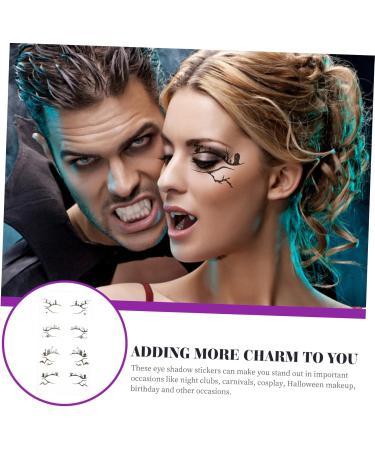 Mikinona 4 Pairs Halloween Eyeliner Stickers Decor Eyeshadow Temporary Eye Makeup Stickers Eye Makeup Tools - Buy Online on GoSupps.com