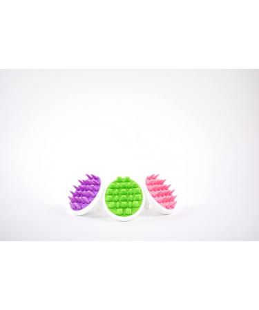 Zyllion Scalp Massager Dandruff Brush - Exfoliating Shampoo Scrubber for Hair Growth (Purple) - Buy Online on GoSupps.com