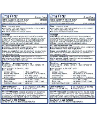 Delsym Cough Suppressant 5oz Orange Liquid, Alcohol-Free - 2 Pack - Buy Online on GoSupps.com