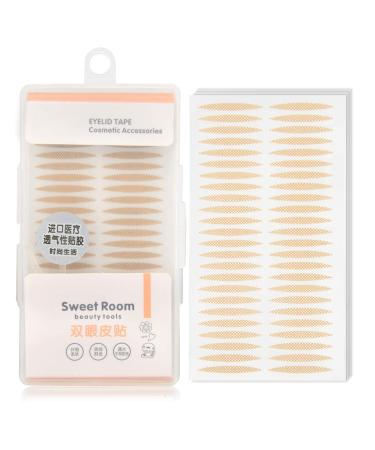 Breathable Single Side Sticky Double Eyelid Tape Paste Stickers Medical Grade Latex Free Eyelid Lift Tapes Perfect for Hooded Droopy or Mono-eyelids (Medium) Medium Size One-sided Sticky Lace/Mesh Eyelid Tape
