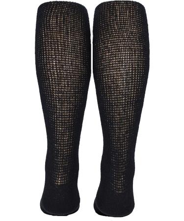 Physician's Choice 12 Pair Black Diabetic Knee High Socks for Big Men 13-15 - Buy Online on GoSupps.com