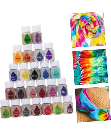 NUOBESTY Textiles Dying Supplies 24pcs Tie Dye Powder Color Powder Cable Tie Aldult Child DIY Tie-dye Pigment - Buy Online on GoSupps.com