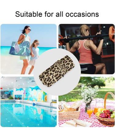 JUMBEAR Brown Leopard Print Wet Dry Bag Set - Waterproof Reusable Organizer for Baby Cloth Diapers, Swimsuits, and Gym Gear - 2PCS - Buy Online on GoSupps.com
