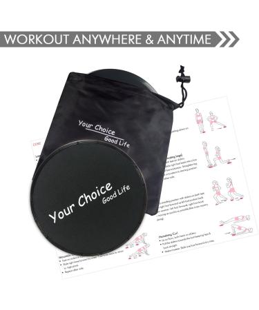 Your Choice Sliders - Fitness Equipment Floor Slider Discs for Core & Full Body Workout - Black - Buy Online on GoSupps.com