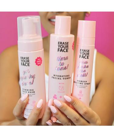 ERASE YOUR FACE Hydrating Facial Toner - Gentle Face Toner Enriched with Aloe Vera & Witch Hazel to Moisturize Balance & Soften Skin - Preps for Flawless Makeup Application (6.8 Fl Oz) - Buy Online on GoSupps.com