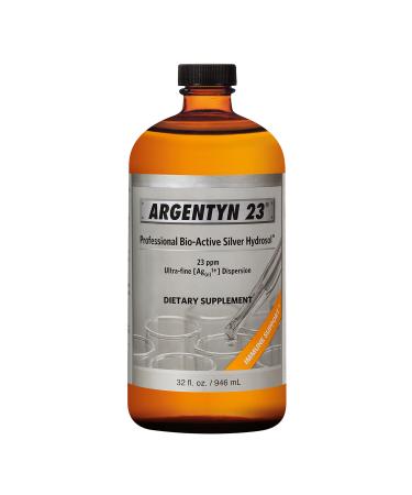 Argentyn 23 Professional Formula Bio-Active Silver Hydrosol for Immune Support*  32 oz. (946 mL) Economy Size Twist Top Bottle  Colloidal Silver  Colloidal Minerals 32 Fl Oz (Pack of 1)