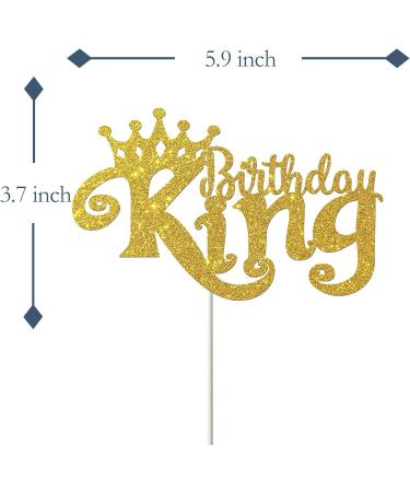 Tenhaisi Gold Glitter King Birthday Cake Topper for Boy 1st 3rd 10th 16th 18th 20th 21st 25th 29th 30th 40th 50th Birthday Man Boy Prince Birthday Party Decorations Happy Birthday Cake Topper - Buy Online on GoSupps.com