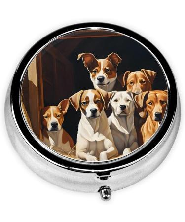 Buy Farm Animals Round Pill Box - 3 Compartment Mini Decorative Portable Travel Medicine Organizer - Buy Online on GoSupps.com