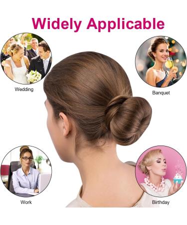 URAQT Hair Donut Bun Maker Set - 4 Pcs Ring Style Shaper with 30 Hair Pins, Brown Chignon Doughnut Bun Accessories for Girls, Kids, Women - DIY Chignon Hair Styles - 2 Sizes - Buy Online on GoSupps.com
