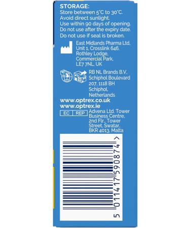 Optrex Soothing Eye Drops Itchy Eyes Cools and relieves 10ml - Buy Online on GoSupps.com