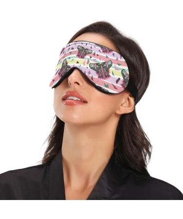 Haskirky Light Blocking Eye Mask | Adjustable for Men and Women | Perfect for Travel, Yoga, Meditation | Deep Sleep Comfort | Butterflies Design - Buy Online on GoSupps.com