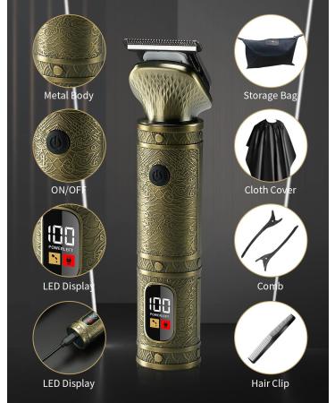 7 in 1 Men's Beard Trimmer Professional Hair Clipper T-Blade Electric Shaver Kit with LED Display USB C Rechargeable Silent Technology Waterproof Men's Body Trimmer for Gift/Salon - Buy Online on GoSupps.com