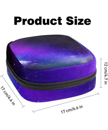 Space Galaxy Purple Starry Sky Menstrual Bags | Zipper Pocket for Women & Teens - Stylish Functional Travel-Friendly - Buy Online on GoSupps.com