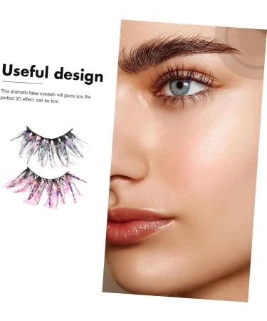 minkissy 2 Pairs Fake Eyelashes Christmas Eyelashes Colored Lash 3d False Lash Cosmetic Fake Lashes Glitter Eyelashes False Makeup Eyelashes Fake Lashes Natural Extend Fiber Miss Fluffy - Buy Online on GoSupps.com