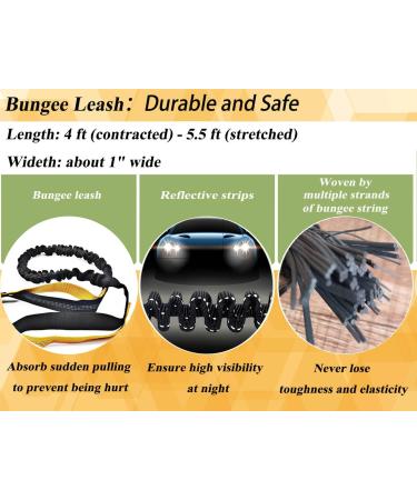 ZENGSUSU Dog Tie Out Cable 30ft for Large Dogs Up to 300LB Long Dog Lead Kit with Trolley System Runner Cable and 4ft Bungee Leash for Camping/Yard/Outside (30ft Reflective-10mm) - Buy Online on GoSupps.com