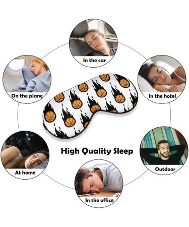 Fire Basketball Sleeping Mask - Adjustable Head Strap, Light Blocking Eye Cover for Comfortable Sleep | Ideal for Boys, Girls, Men, Women | Perfect for Plane Travel - Buy Online on GoSupps.com