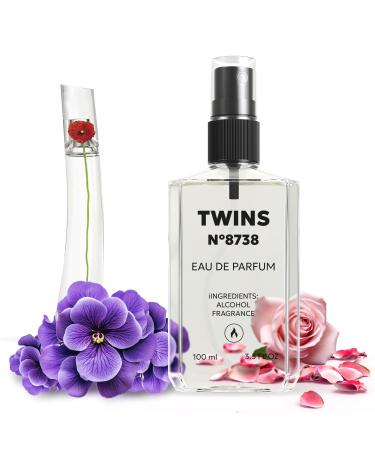TWINS Impression of Flower By | Perfume for Women Eau de Parfum | No.8738 | 3.4 Fl Oz / 100 ml Kenzo Flower By Kenzo Impression