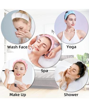 Spa Headband Puffy Sponge Head Band Skincare Makeup Headbands for Washing Face Facial Mask Skin Care Shower Makeup Removal Women Girls Hair Accessories (White) - Buy Online on GoSupps.com
