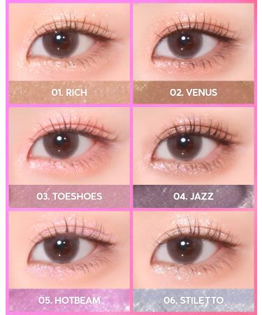 AMTS True Beauty Liquid Glitter Eyeshadow - Vegan Korean Makeup for Shimmering Eyes - Kbeauty Highlighter - KDrama Inspired (05 Hotbeam) - Buy Online on GoSupps.com