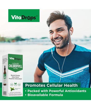 Vita Drops Liquid Chlorophyll - Weight Loss & Detox Support - Peppermint Flavor - 2 Fl Oz - Buy Online on GoSupps.com