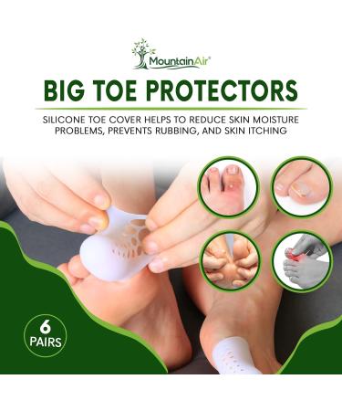 MountainAir Silicone Toe Caps - 12 Pack Gel Toe Covers for Ingrown Toenail Protection - Breathable Big Toe Guards for Men & Women - Reduce Friction & Corns - Medium - Buy Online on GoSupps.com