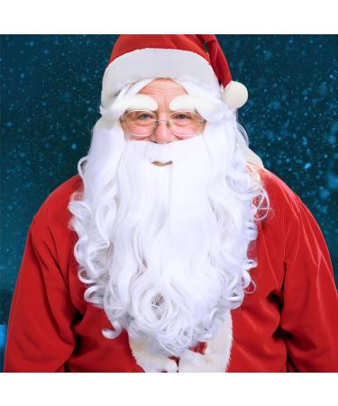 Buy Festive Santa Wig Beard & Eyebrow Set - Realistic Heat Resistant & Adjustable for Christmas Cheer - Buy Online on GoSupps.com
