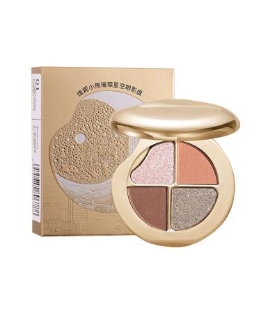 Makeup Eyeshadow Palette 4in1 Highlighter Make Up Cosmetic Long Lasting Blush Highlighter for Adult Women Teenager Mature Skin Journey No 2