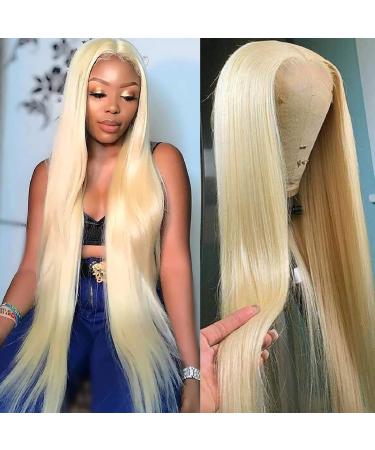 LIKE HER 613 Lace Front Wig Human Hair 13 4 Blonde Lace Front Wigs Human Hair 180% Density 613 Hd Lace Frontal Wig 20 Inch Straight Lace Front Wigs Human Hair Pre Plucked With Baby Hair 20 Inch 13 4 straight 613 lace fro...