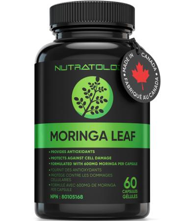 1200MG Organic Moringa Leaf Capsules -Provides Powerful Antioxidants -Protects Against Cell Damage Supports Liver Detox & Gut Health- Maximum Potency- 600MG Moringa Powder Per Capsule - 60 Capsules 60 count (Pack of 1)
