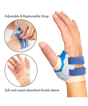 VELPEAU Thumb Support Brace - CMC Joint Stabilizer Orthosis Splint for Arthritis Pain Relief - Medium Right Hand - Buy Online on GoSupps.com