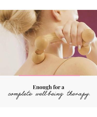 Tuuli Accessories Wooden Massage Roller Ball for Back Neck & Shoulder - 18x7x6 cm | International Shipping - Buy Online on GoSupps.com