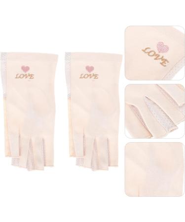 Exceart UV Nail Lamp Gloves - Cotton Finger Gloves for Women Manicure | UV Protection Hand Gloves in Flesh Color - Buy Online on GoSupps.com