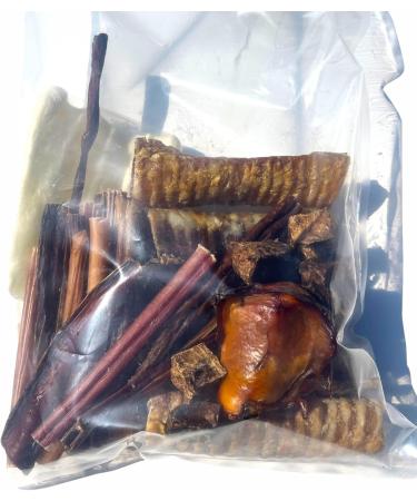 MEGA Mix Dog CHEW Bag - *(Small/Medium Dog)* - All Natural Dog Chews and Treats - Bully Stick - Himalayan Yak Chews - Beef Cheek Rolls - Beef Ears & More - for Dogs - Buy Online on GoSupps.com