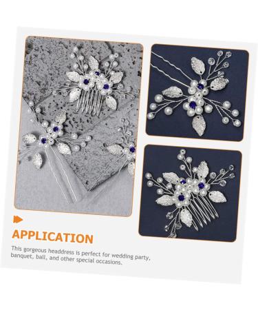 minkissy 4 Sets Bridal Wedding Comb Leaf Hair Comb Rhinestone Hairpin Green Hair Accessories Green Accessories Prom Hair Accessories Bridal Hairpin Bride Flowers Zircon Crystal - Buy Online on GoSupps.com