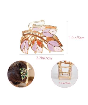 Yonchic 3-Piece Floral Metal Hair Clips for Thin/Medium Thick Hair - Elegant Barrettes with Strong Hold and Non-Slip Design - 3-Color Leaves - Buy Online on GoSupps.com