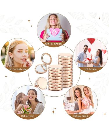 Chunful 20-Piece Rose Gold Compact Mirrors - Perfect for Makeup, Bachelorette Parties, and Wedding Gifts - Buy Online on GoSupps.com