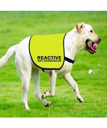 CENWA Reactive Dog Jacket Vest Dog Reactive Dog Training/Reactive Not Aggressive Service Dog Slogan Warning Vest (Reactive Not Aggressive L EU) - Buy Online on GoSupps.com