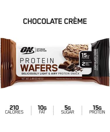 Optimum Nutrition Chocolate Creme Protein Wafers - 9 Packs (1.48 oz each) | High Protein Snack - Buy Online on GoSupps.com