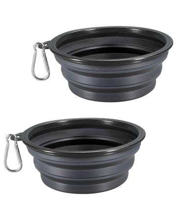 COMSUN Collapsible Dog Bowls 2-Pack Foldable Expandable Cup Dish for Pet Cat Hiking Food Water Feeding Dog Travel Bowl
