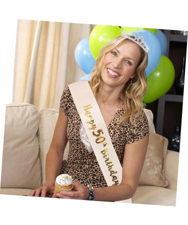 Beaupretty 1 Set Party Sash Crystal Headband Rhinestone Headpiece Birthday Favors for Adults Rhinestone Hat Bday Accessories for Women Crown Hair Comb Jewelry Set Miss Rhinestones - Buy Online on GoSupps.com