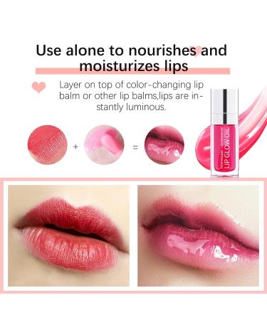 Hydrating Cherry Lip Glow Oil - Long Lasting Plumping Gloss for Moisturizing, Repairing Lip Lines, and Preventing Dry Cracked Lips - Buy Online on GoSupps.com