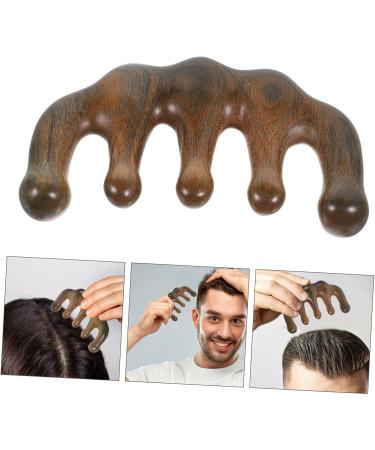 Anneomas Sandalwood Comb & Scalp Massager - Gua Sha Ridge Massage Brush | Handheld Wooden Comb for Relaxation & Massage - Perfect for Body Care - Buy Online on GoSupps.com