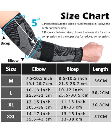Beister Compression Elbow Bandage for Men & Women - 2 Pieces Velcro Fastener & Silicone Strip - Black M - Enhance Comfort & Support - Buy Online on GoSupps.com