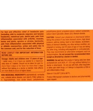 Motrin Super Strength Tablets Pain Reliever for Menstrual Pain Back Pain Ibuprofen 400mg 16 Tablets orange 16 Count (Pack of 1) Tablets - Buy Online on GoSupps.com