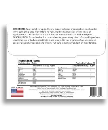 Vici Wellness Best Defense Immunity Vitamin Patch - 30 Patches - Buy Online on GoSupps.com