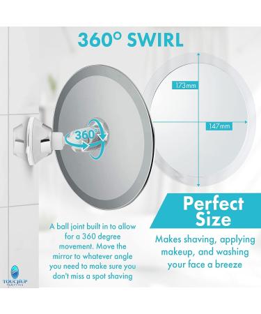 Fogless Shower Mirror with Suction Cup - Perfect for Makeup and Shaving (White) - Buy Online on GoSupps.com