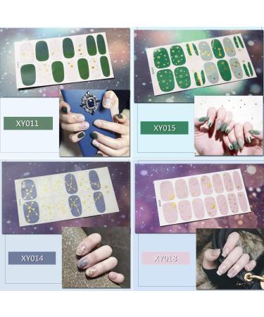 16 Sheets Nail Polish Stickers Full Nail Wraps Self Adhesive UK Moon Star Love Patterns Self-adhesive Nail Polish Self-adhesive Nail Stickers Gel Nail Strips for Women Girls Stars and Moon - Buy Online on GoSupps.com