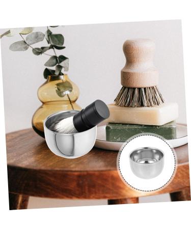 Lurrose 4-Part Men's Shaving Accessories Set - Clean Shave Cream Aluminum Foam Rod Stainless Steel Capacity Shaving Cup - Metal Silver (4pcs) - International Shipping Available - Buy Online on GoSupps.com